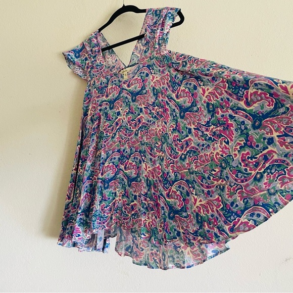 Matilda Jane woman’s paisley flowy top size S feminine colorful flared chic - Picture 4 of 9